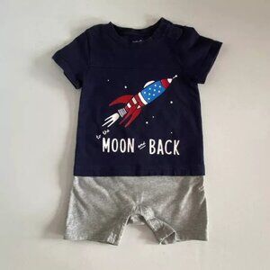 Boys Rocket ship Romper Size 18-24 months
